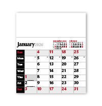 Red & Black Headboard Calendar