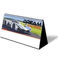 Dream Machines Premium Lined Easel Desk Calendar