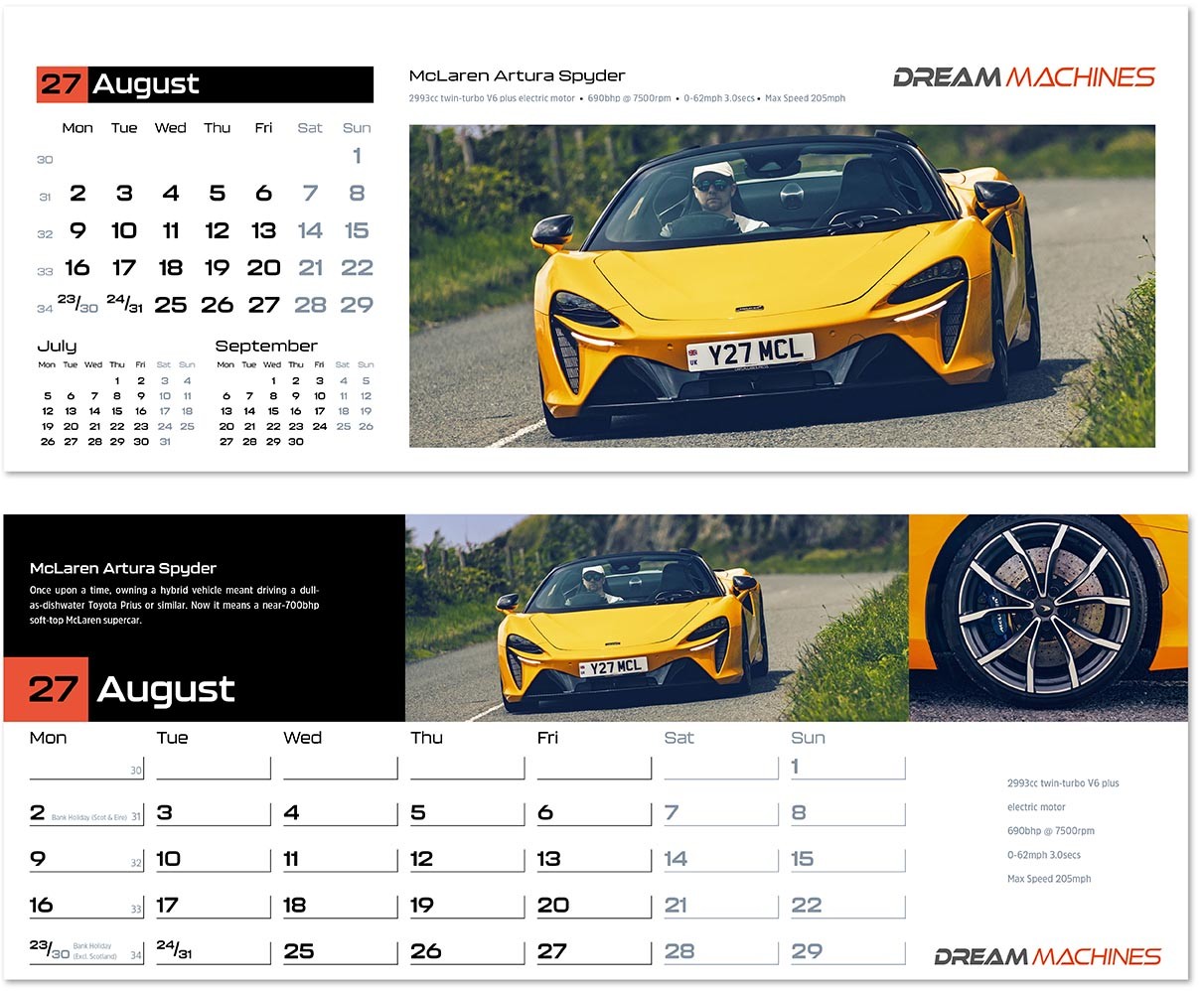 Dream Machines Desk Calendar
