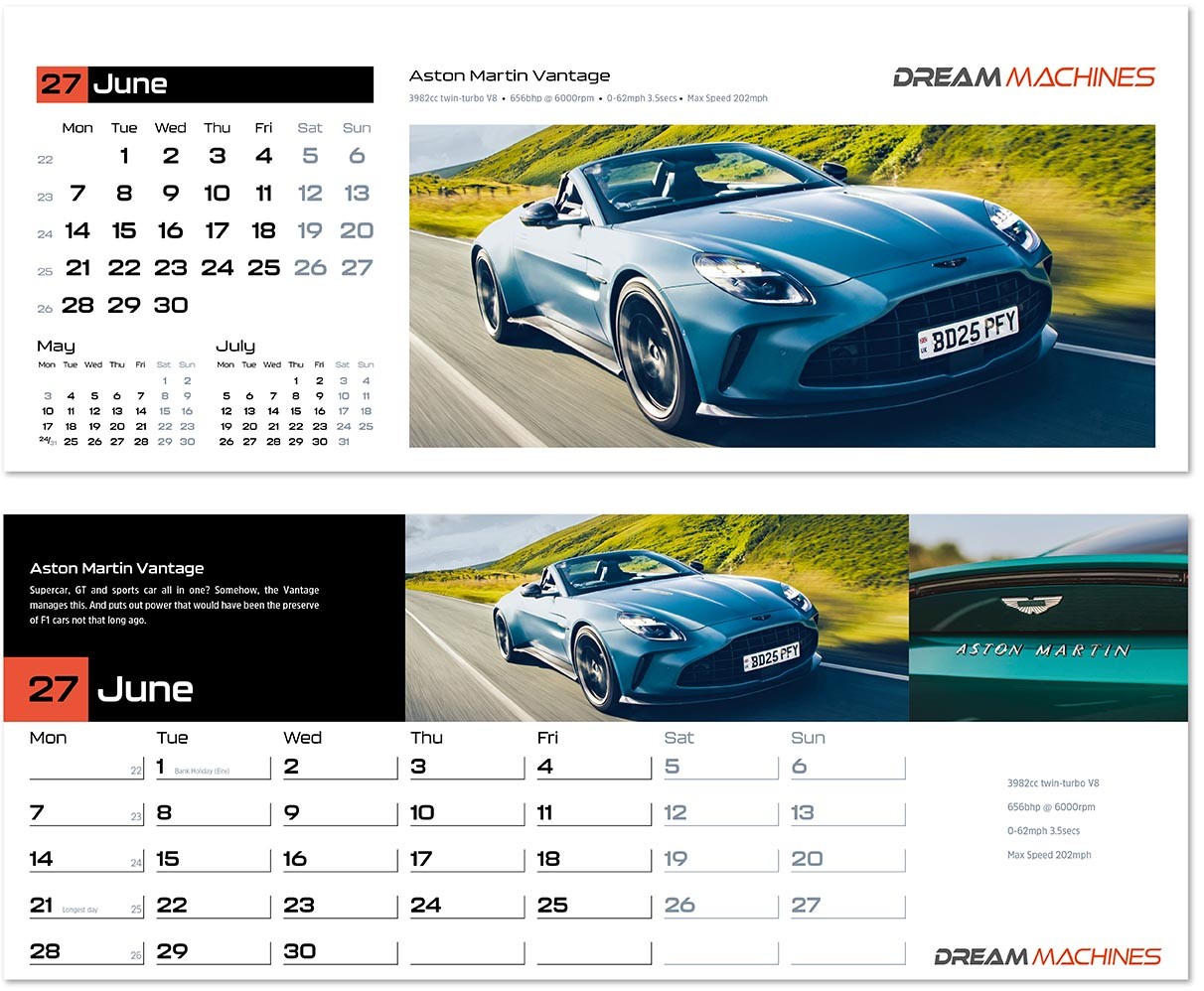 Dream Machines Desk Calendar
