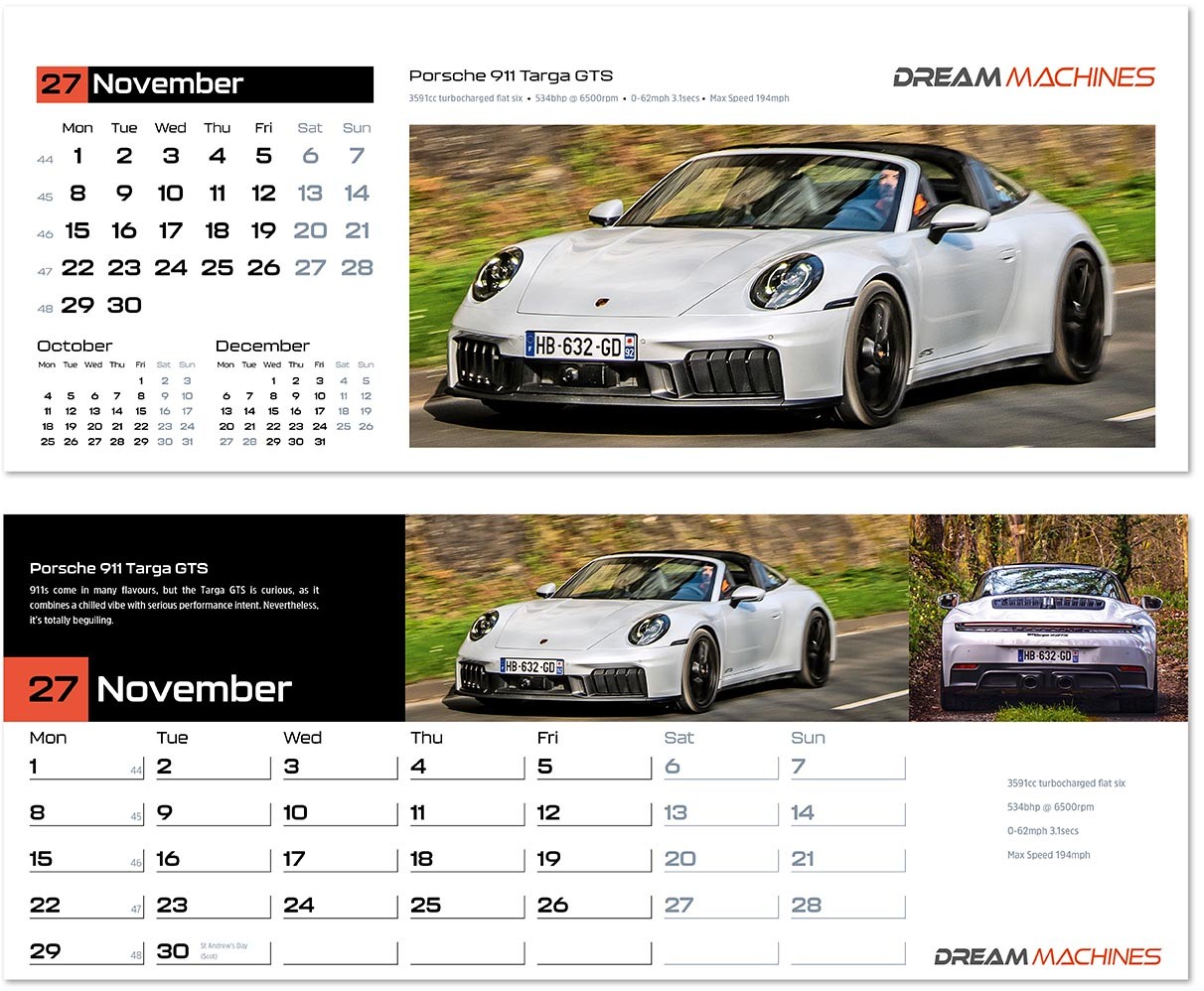 Dream Machines Desk Calendar