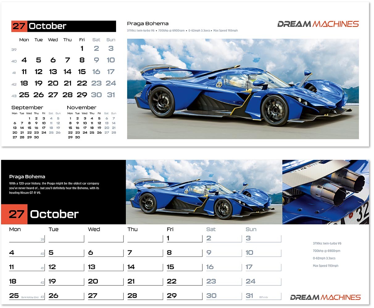 Dream Machines Desk Calendar