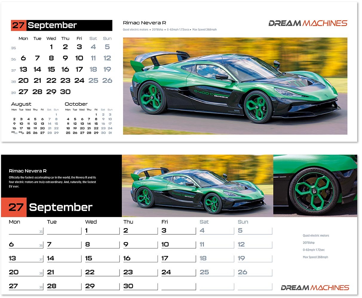 Dream Machines Desk Calendar
