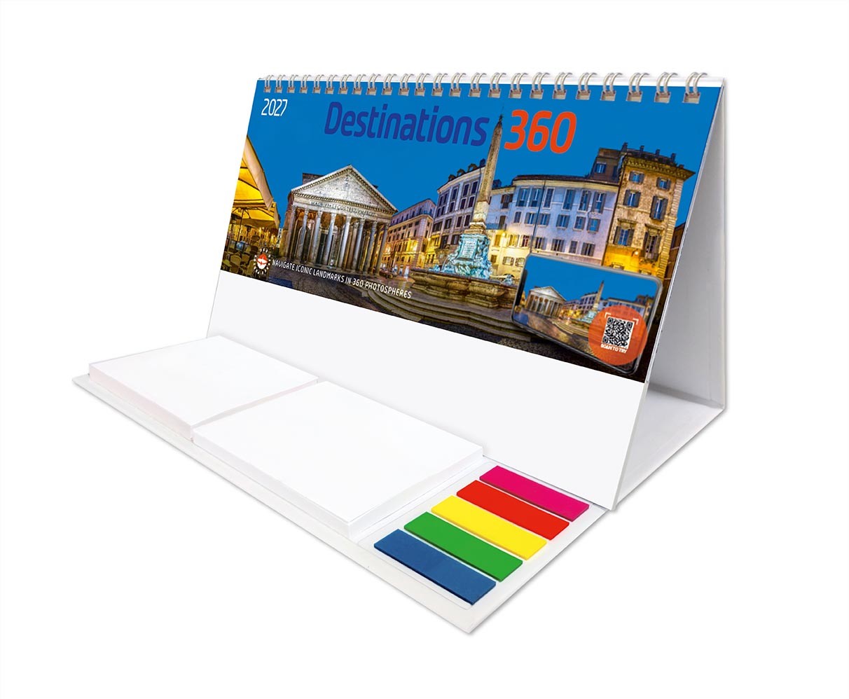 Destinations360 Note Station Desk Calendar