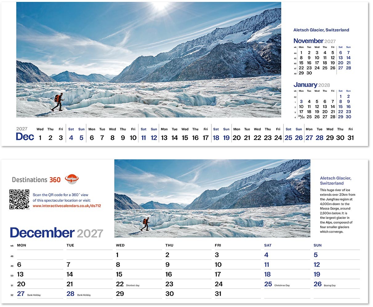 Destinations360 Note Station Desk Calendar