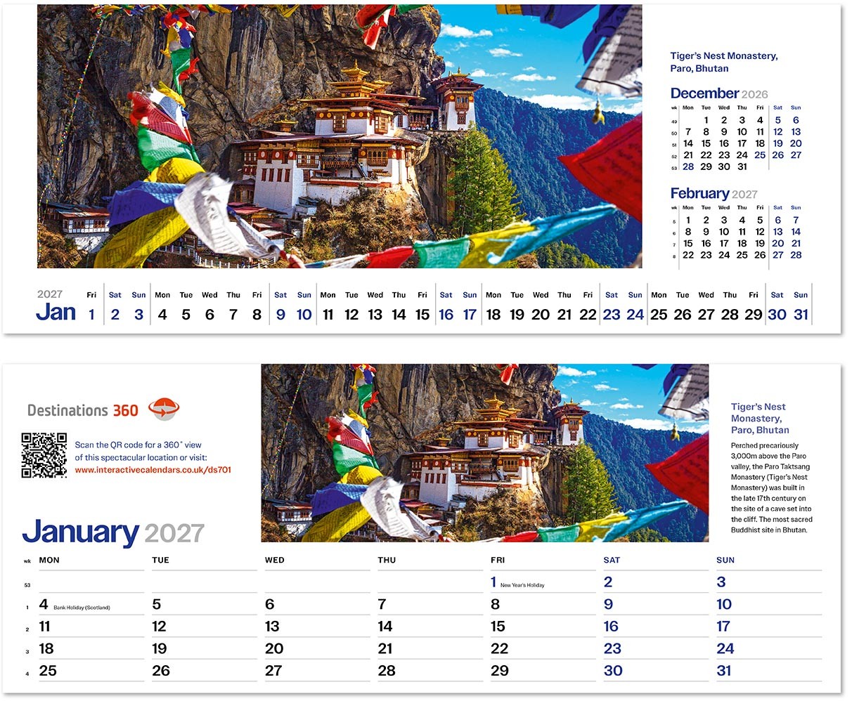 Destinations360 Note Station Desk Calendar