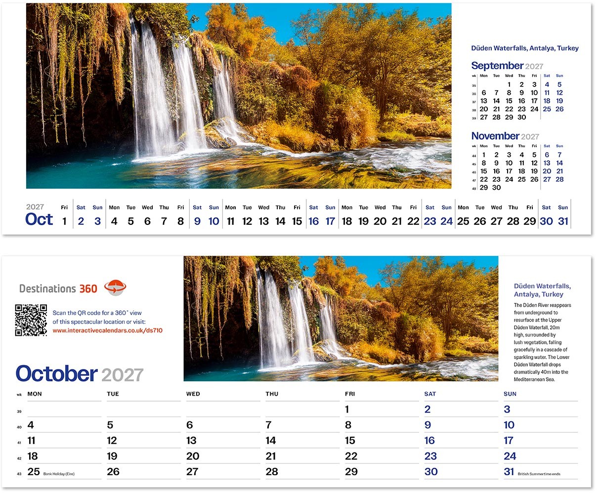 Destinations360 Note Station Desk Calendar