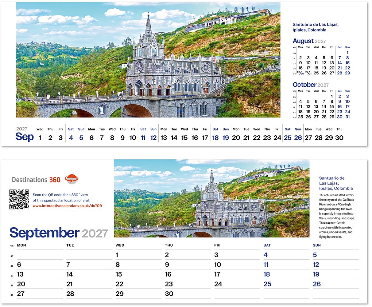 Destinations360 Note Station Desk Calendar