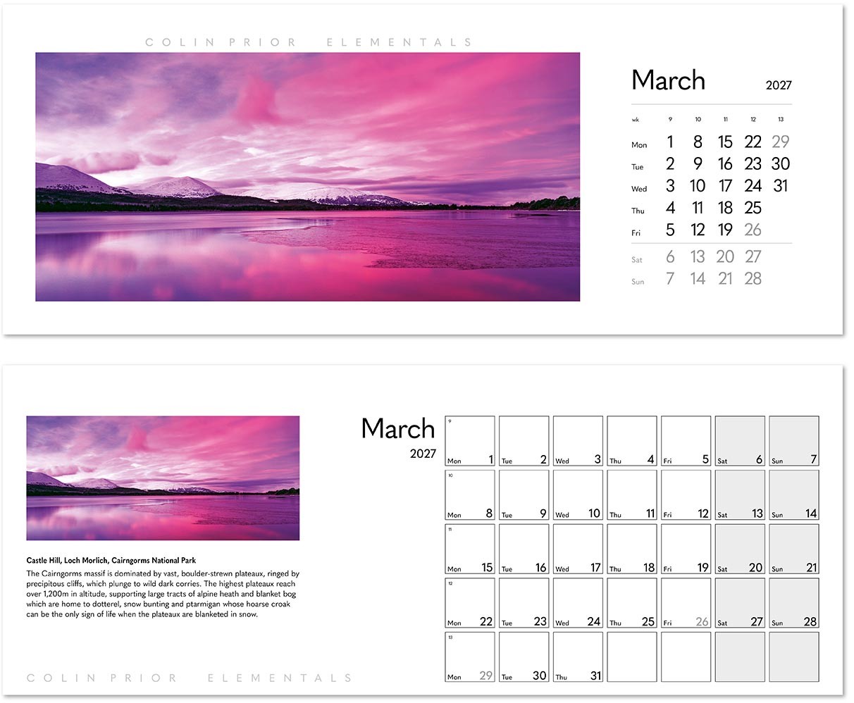 Colin Prior Elementals Desk Calendar