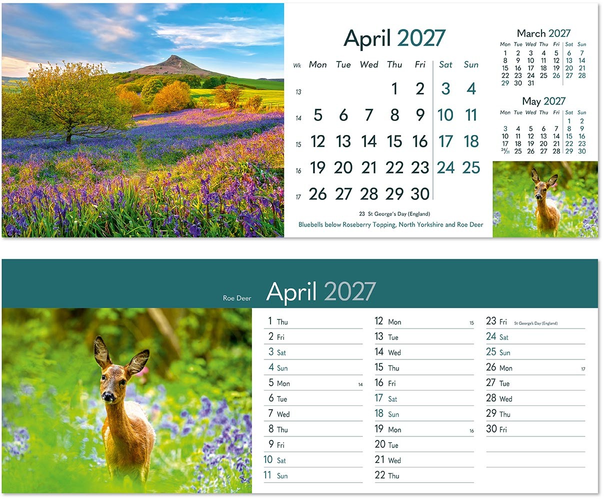 Rural Britain Task Station Desk Calendar