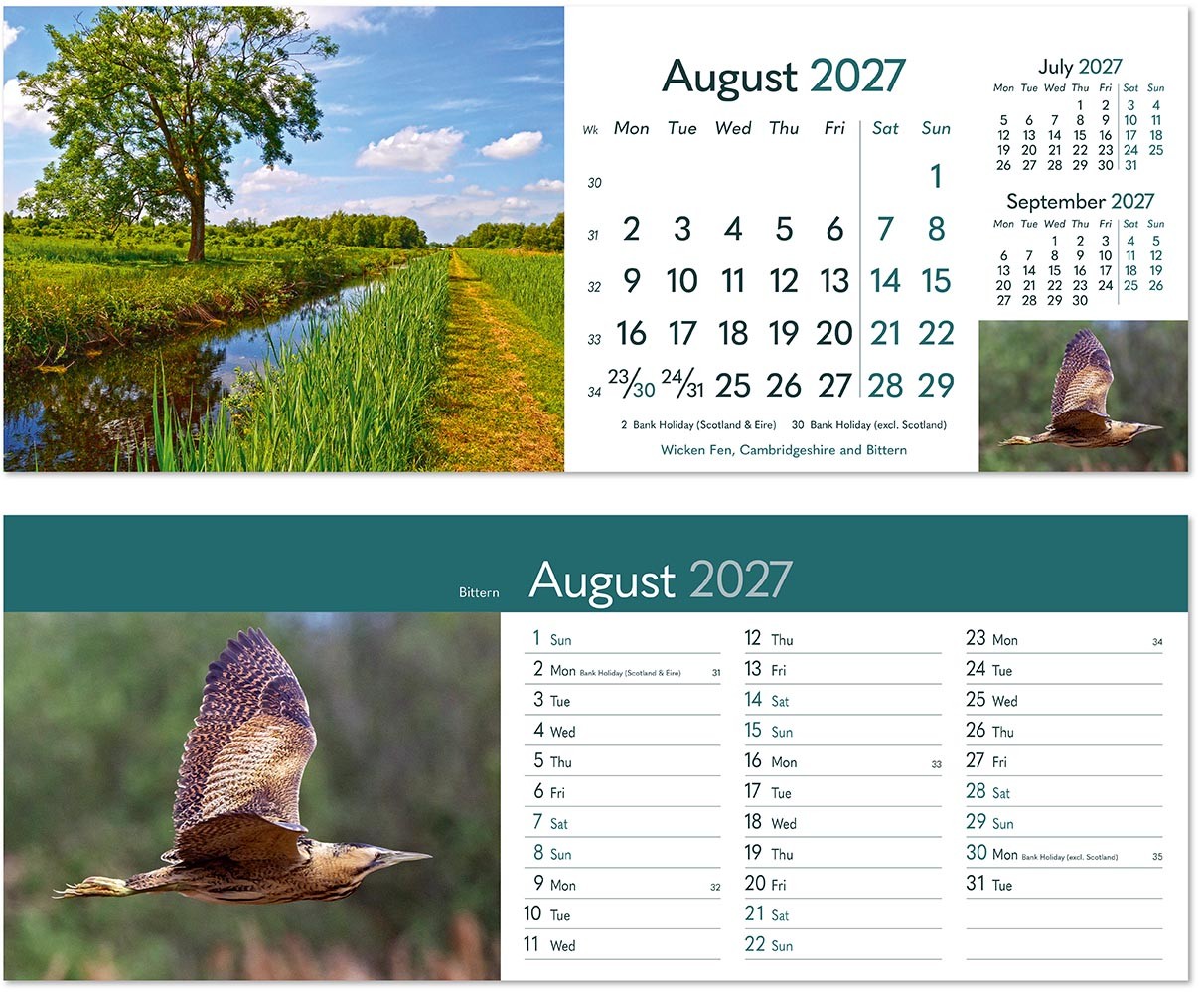 Rural Britain Task Station Desk Calendar