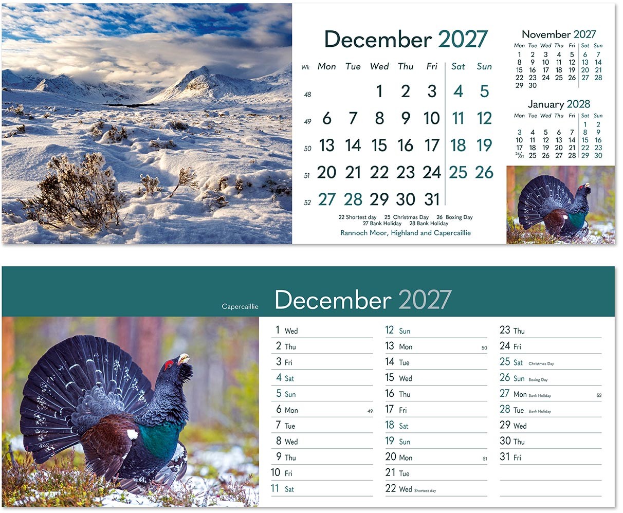 Rural Britain Task Station Desk Calendar