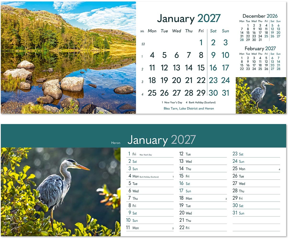 Rural Britain Task Station Desk Calendar