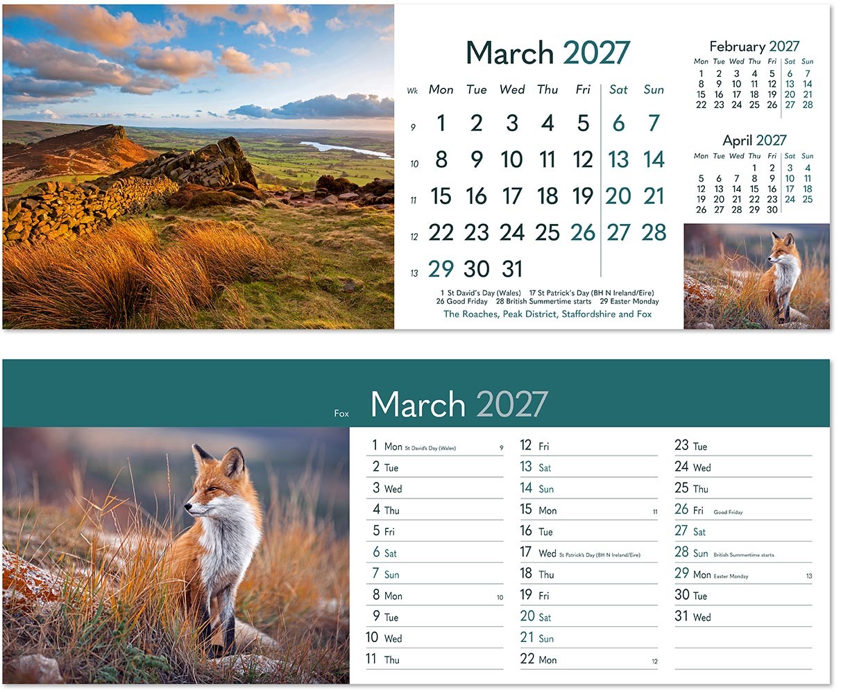 Rural Britain Task Station Desk Calendar