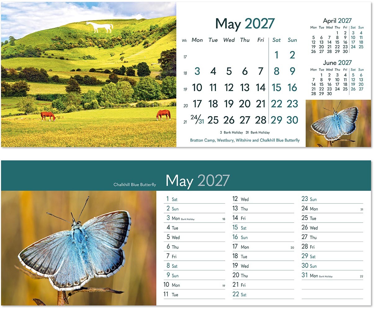 Rural Britain Task Station Desk Calendar