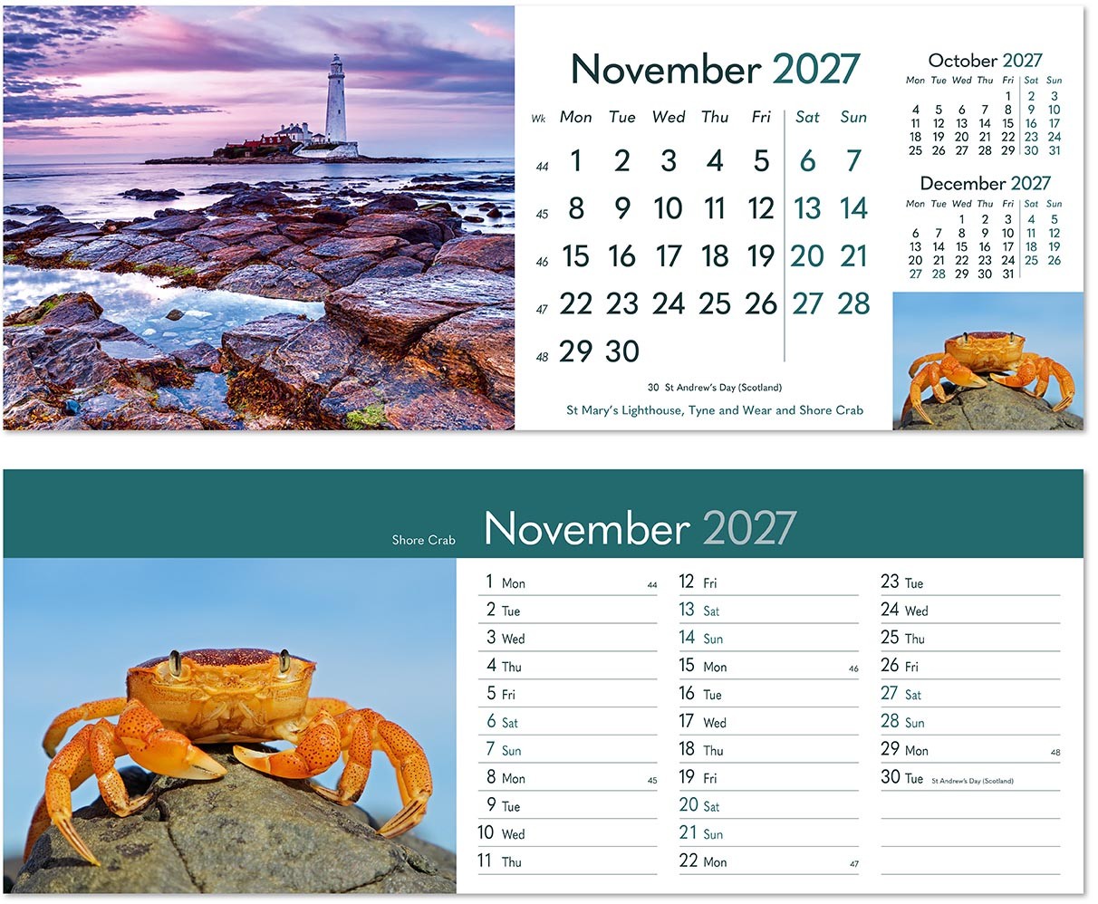 Rural Britain Task Station Desk Calendar