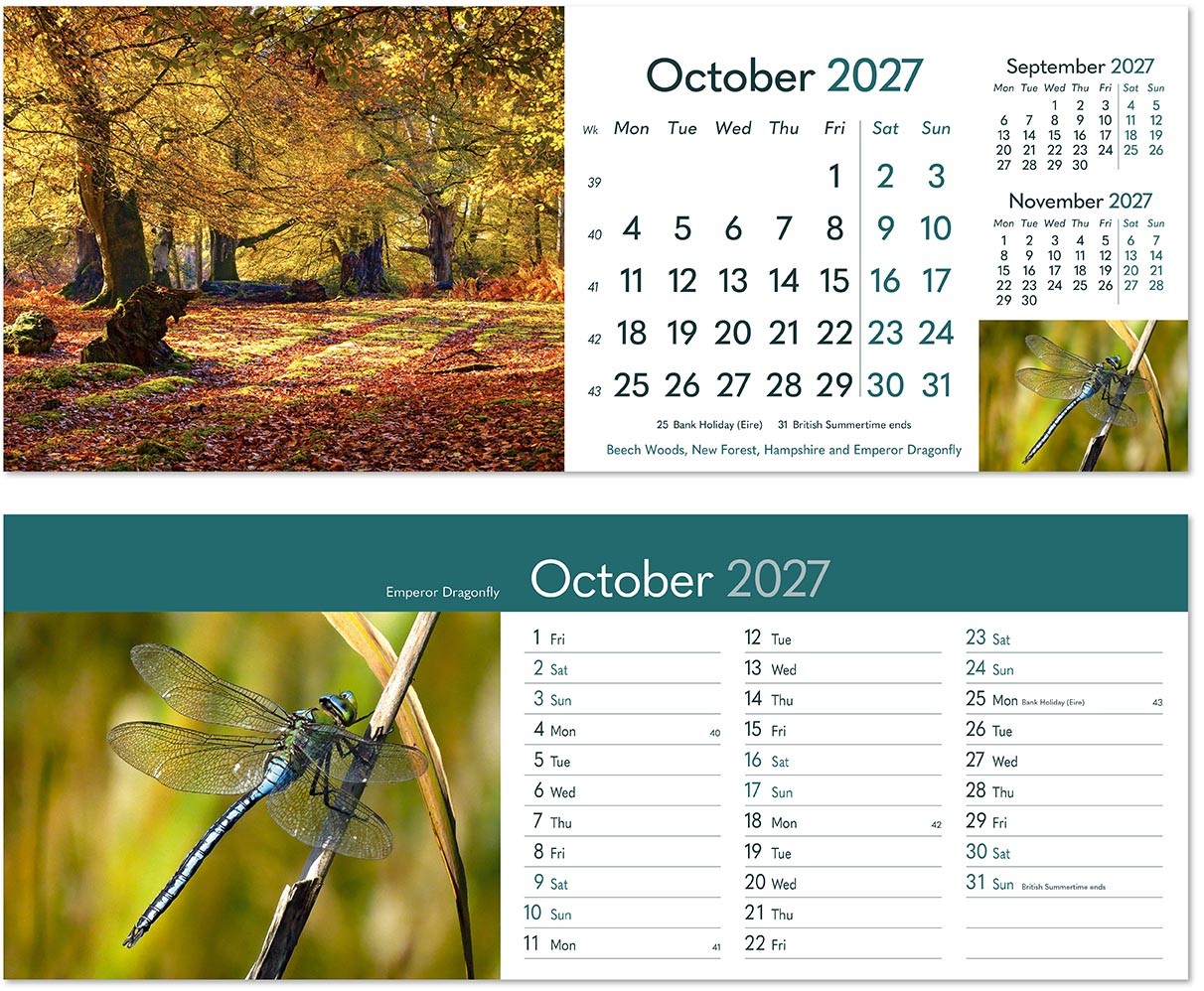 Rural Britain Task Station Desk Calendar