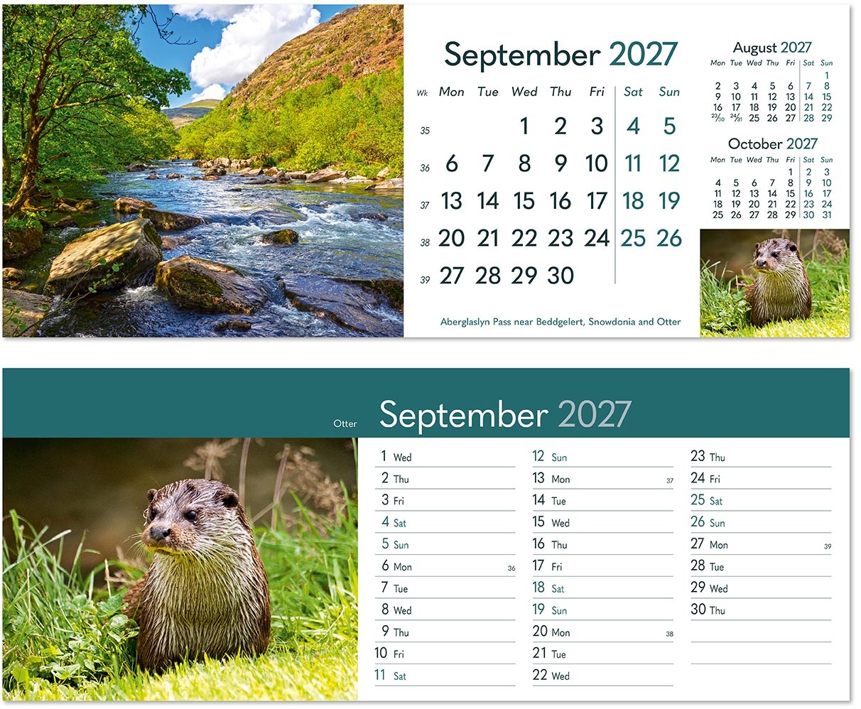 Rural Britain Task Station Desk Calendar