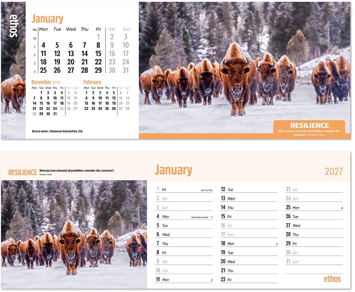 Ethos Note Station Desk Calendar