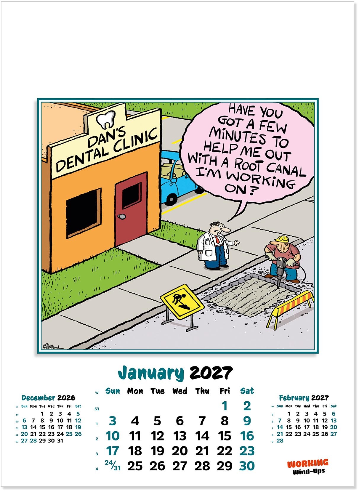 Working Wind-Ups Wall Calendar