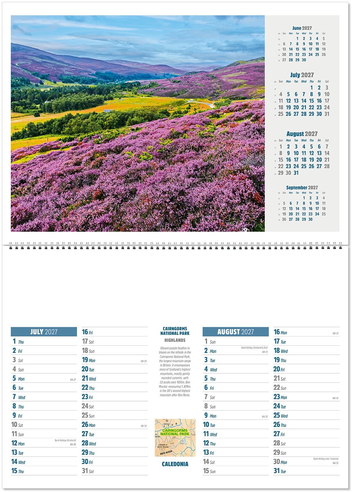 Caledonia Postage Saver Calendar