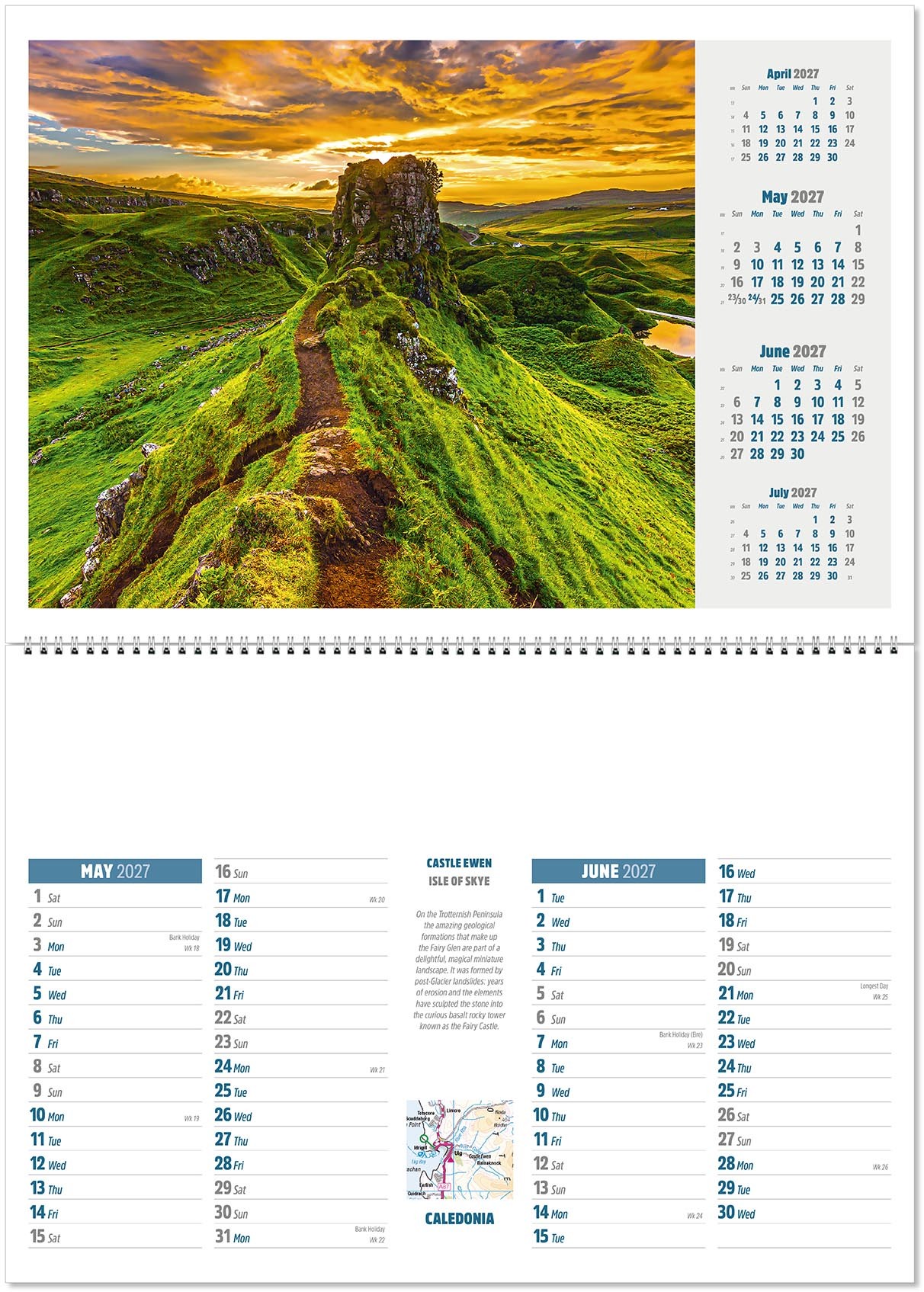 Caledonia Postage Saver Calendar