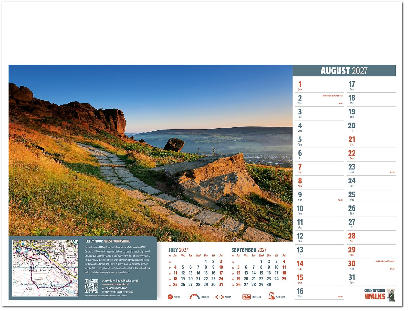 Countryside Walks Wall Calendar