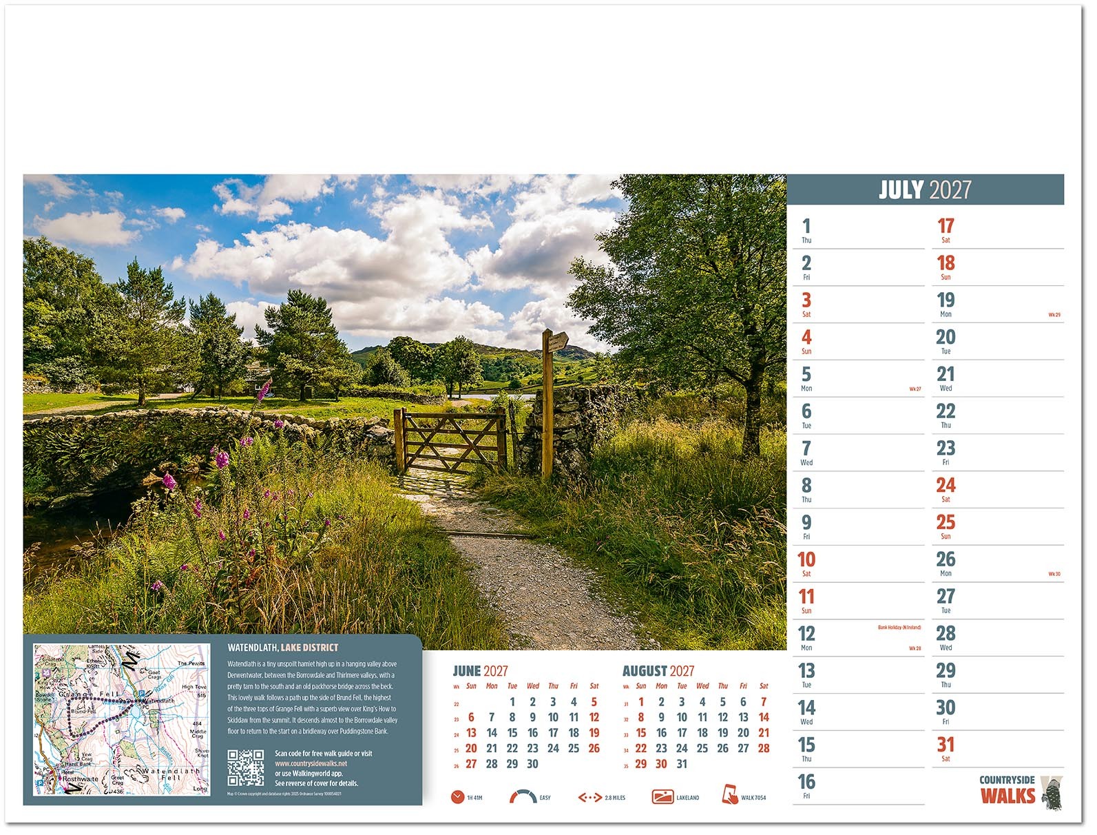Countryside Walks Wall Calendar