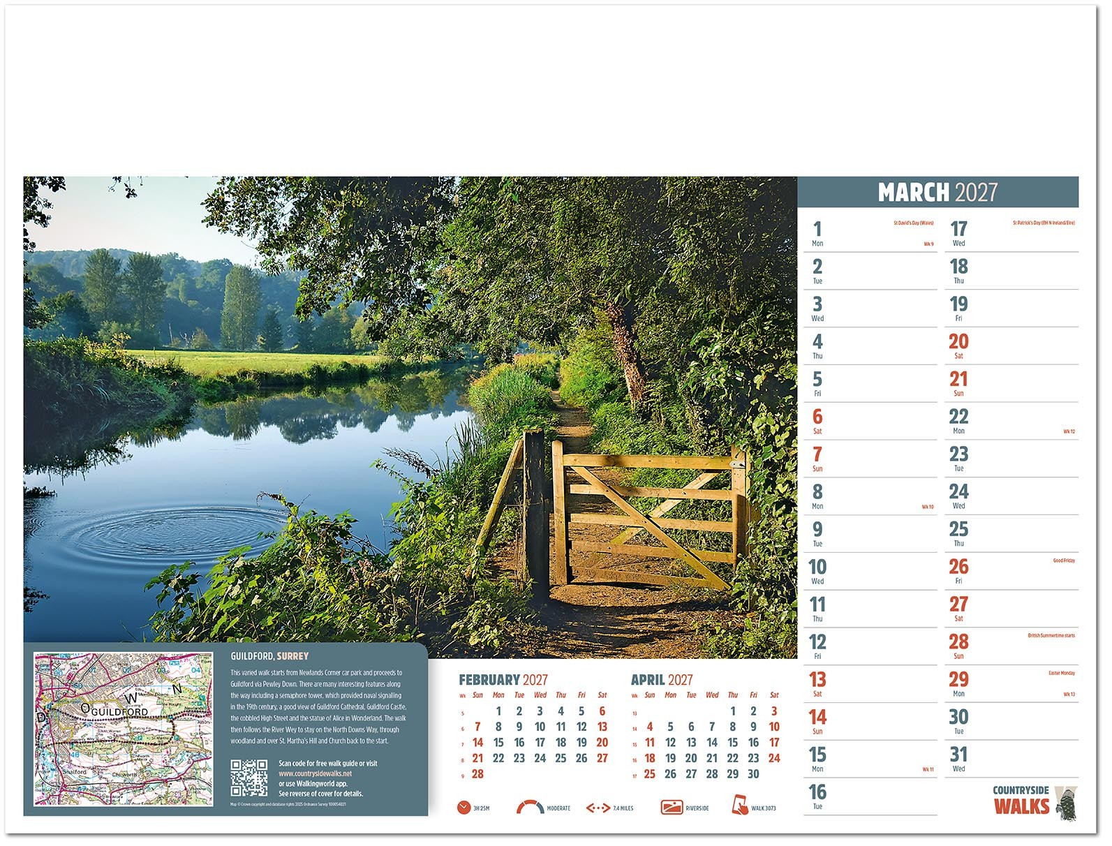 Countryside Walks Wall Calendar