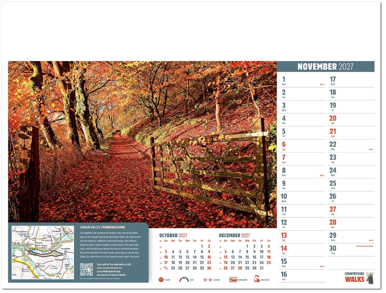 Countryside Walks Wall Calendar