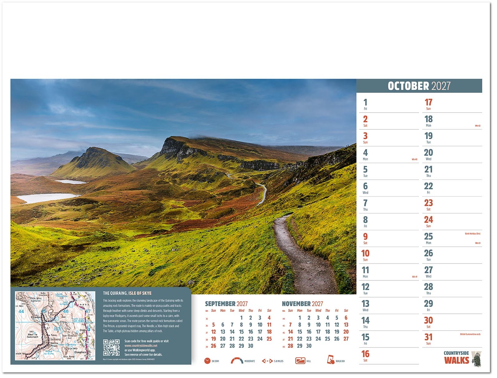 Countryside Walks Wall Calendar