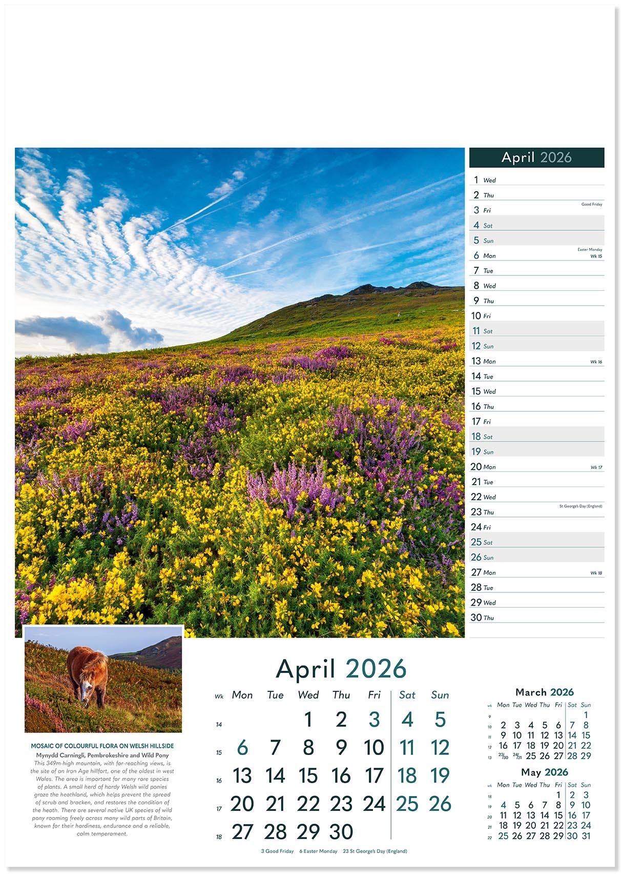 Rural Britain Wall Calendar