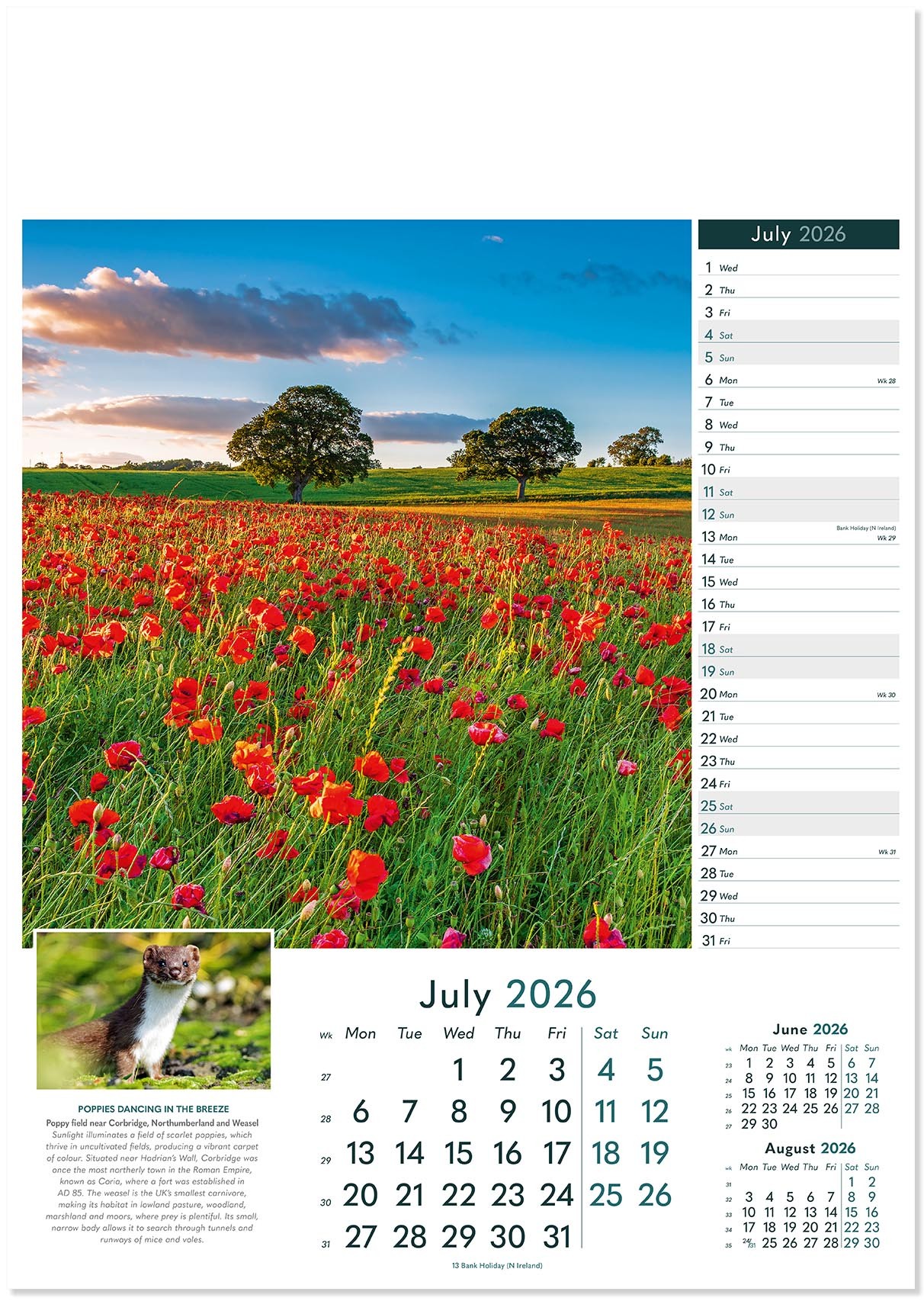 Rural Britain Wall Calendar