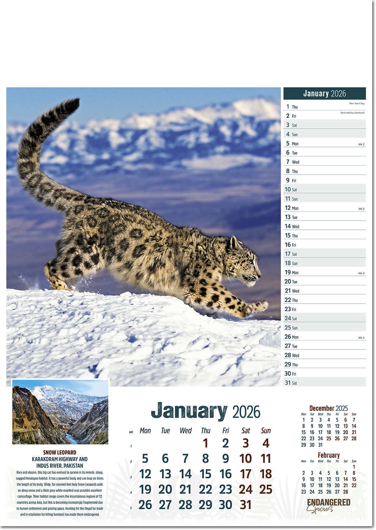 Endangered Species Calendar