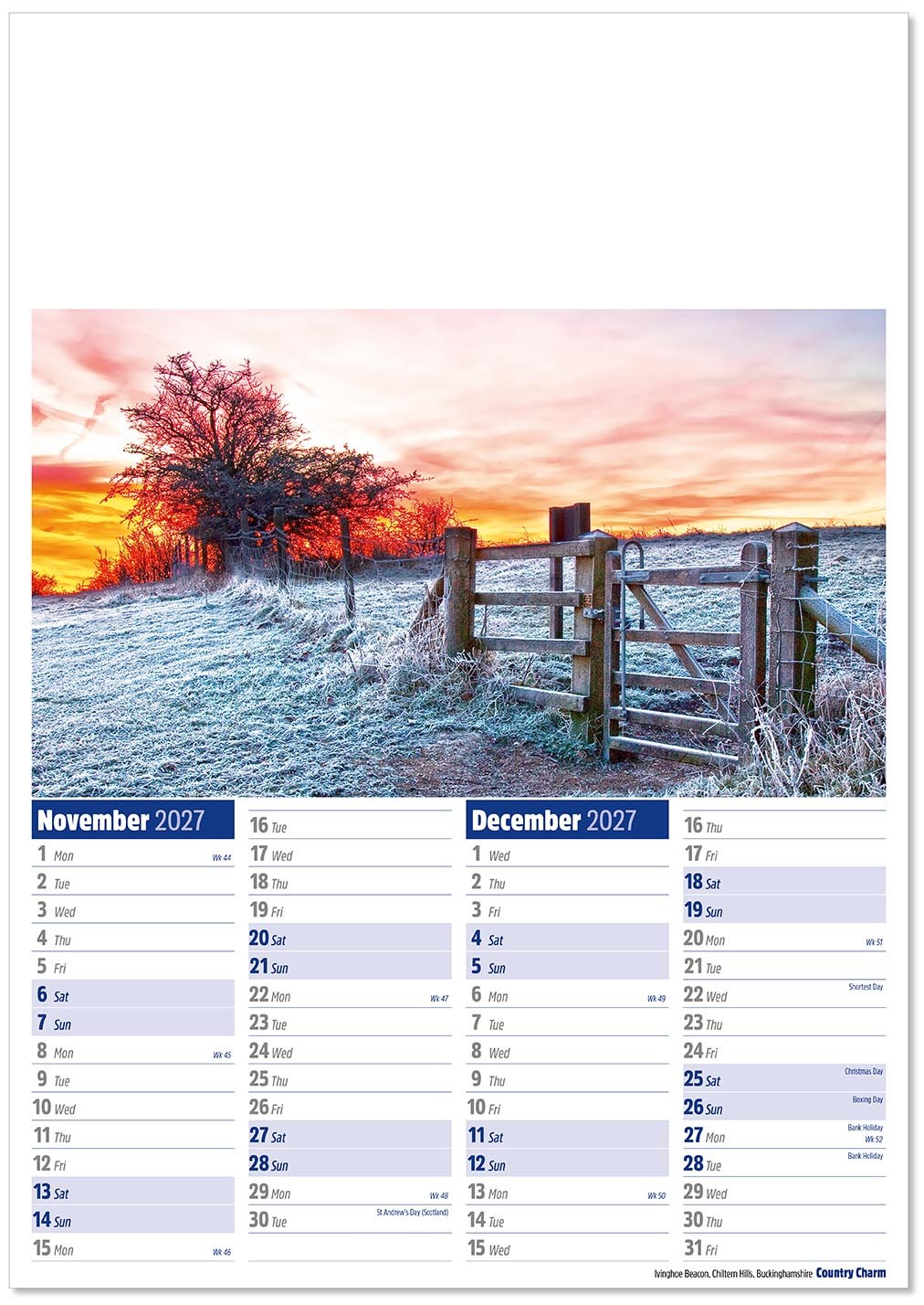 Country Charm Calendar