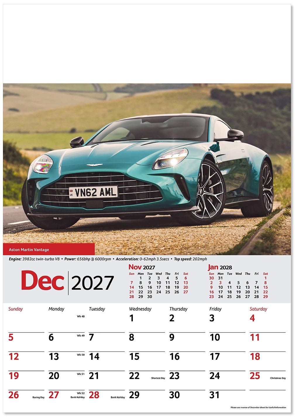 Performance Cars Wall Calendar