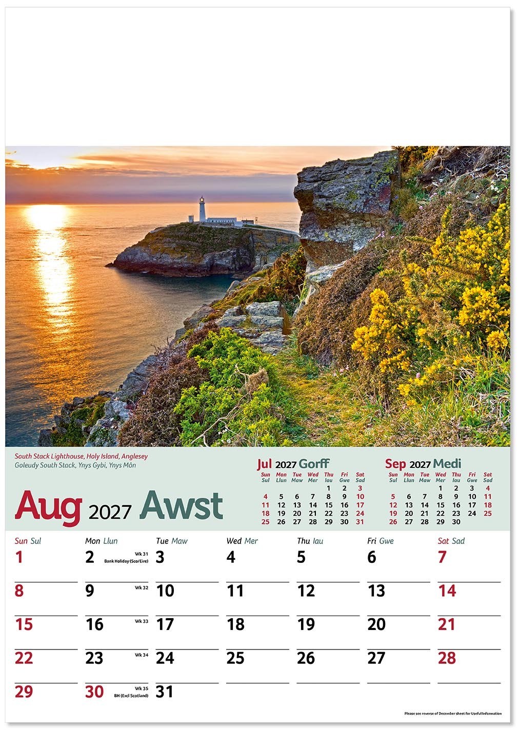 Tour of Wales Calendar