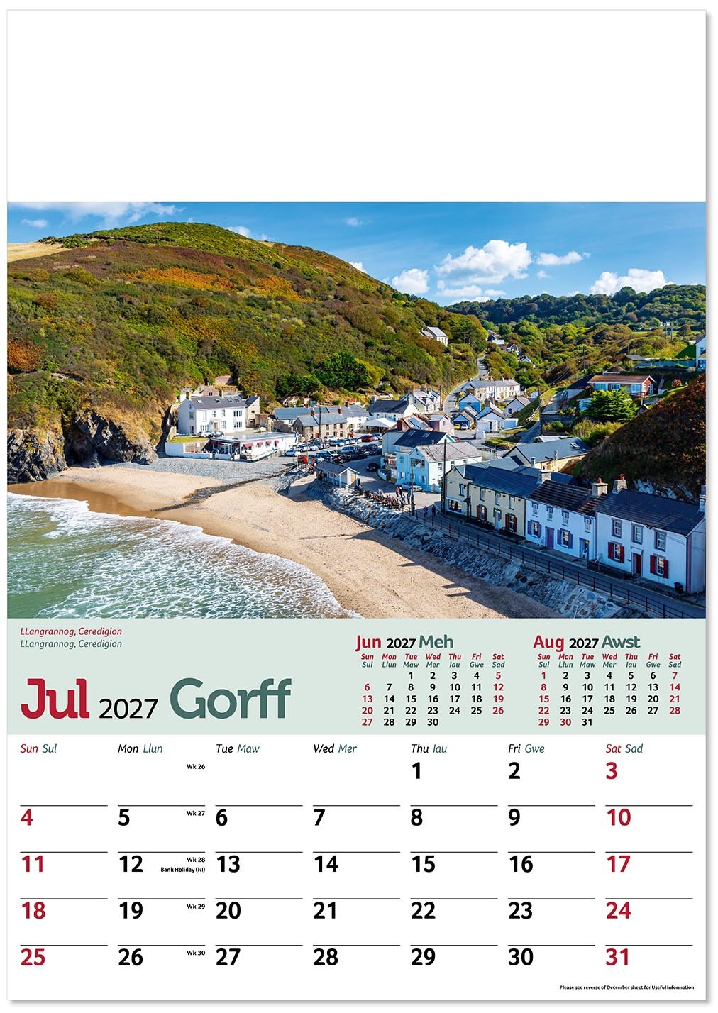 Tour of Wales Calendar