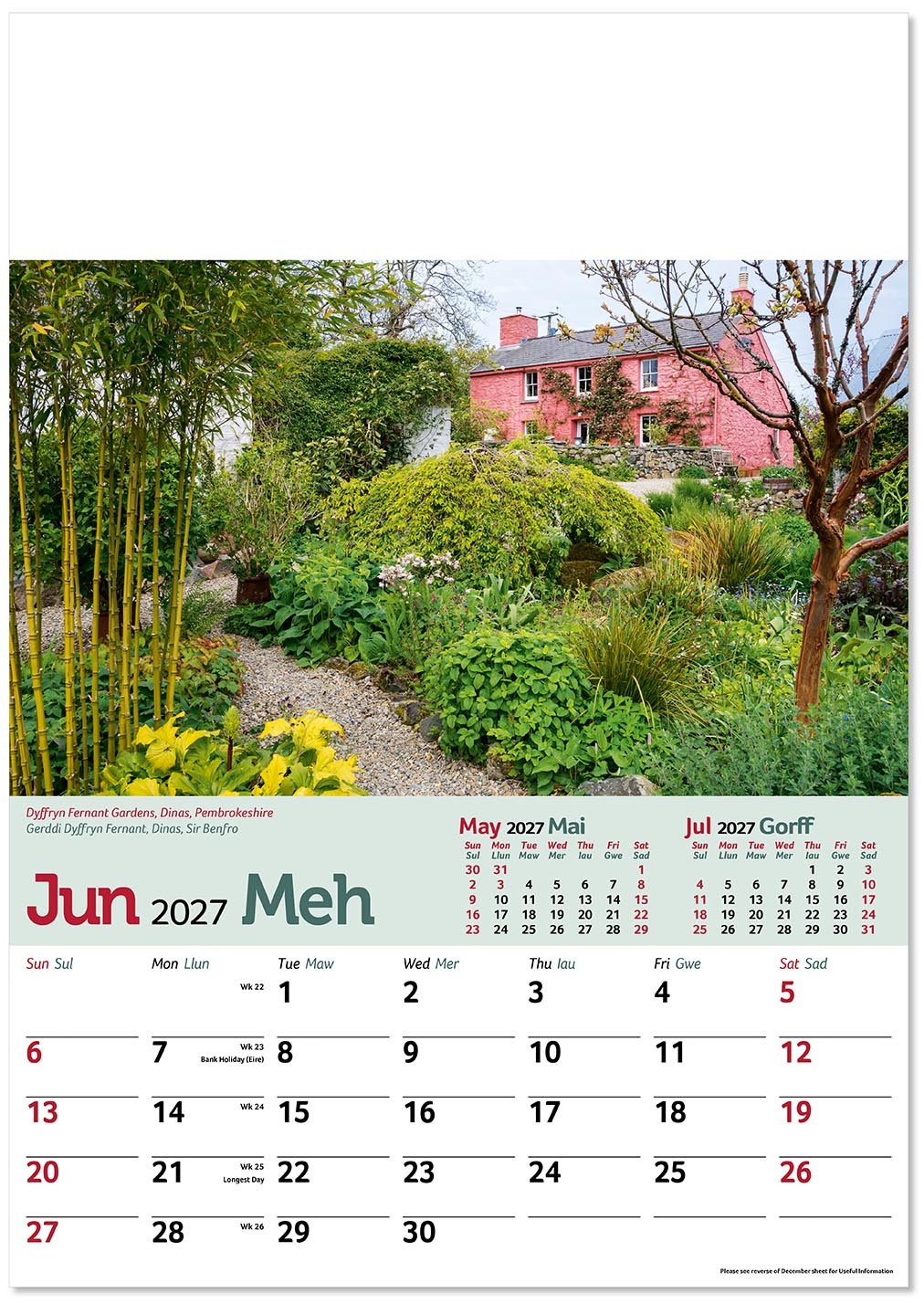 Tour of Wales Calendar