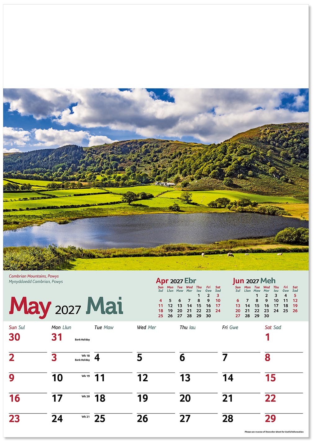 Tour of Wales Calendar