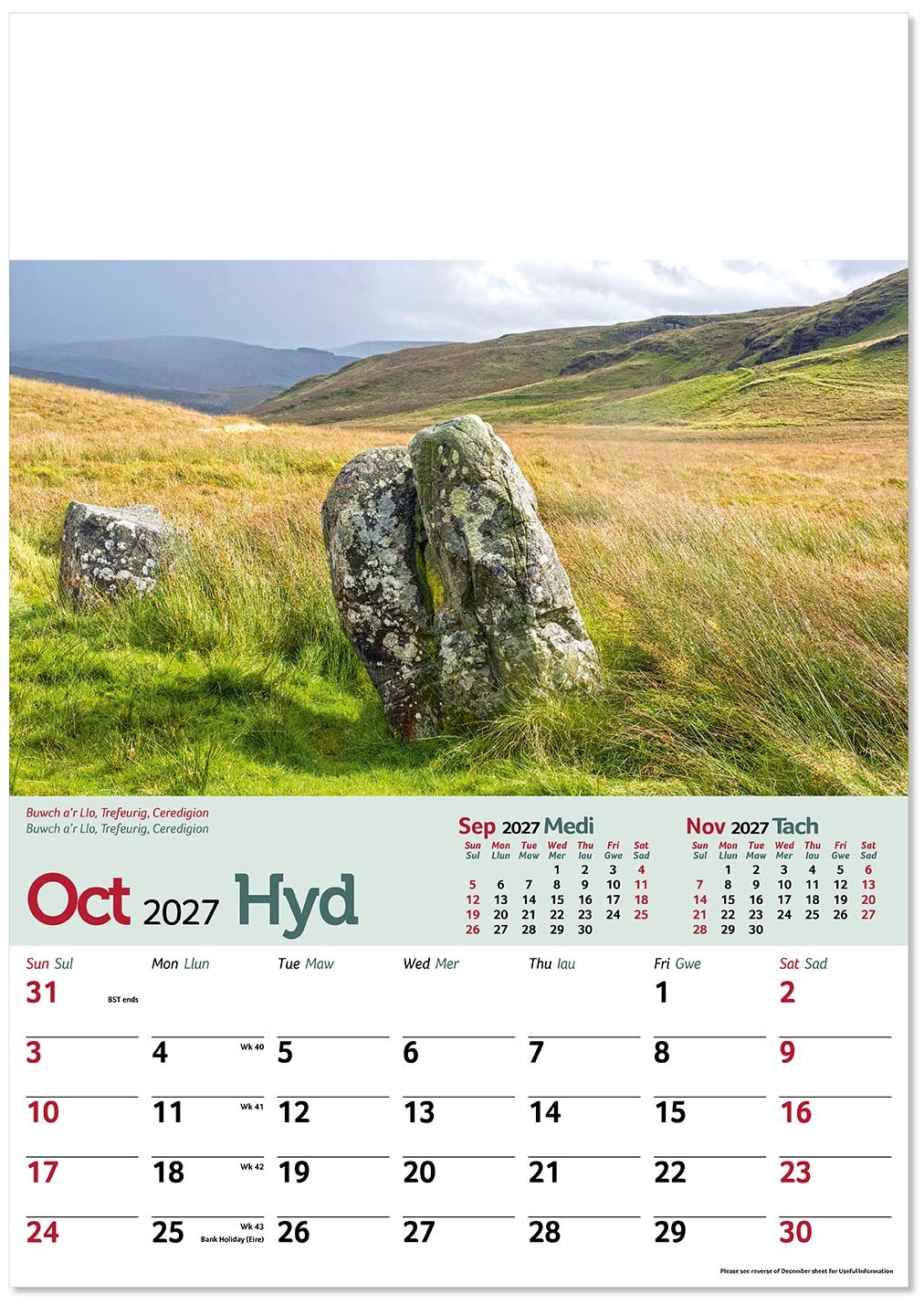 Tour of Wales Calendar