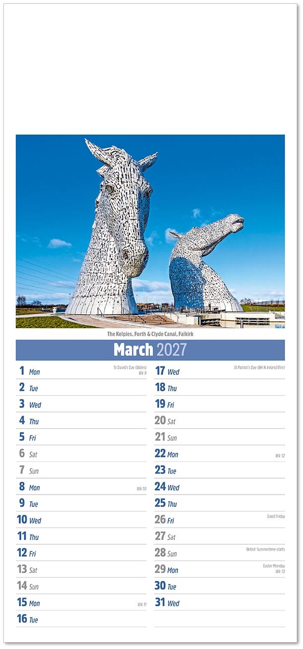 Slimline Scotland Compact Calendar